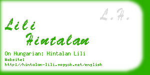 lili hintalan business card